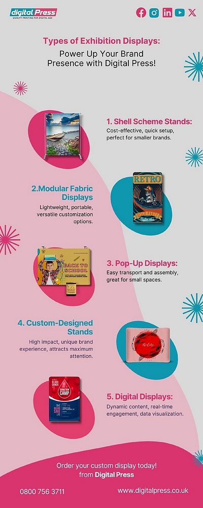 Types of Exhibition Displays: Power Up Your Brand Presence with digital press uk fabric display stand