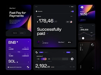 WayStars - Fintech Platform bank services banking blockchain card finance financial website fintech fintech startup fintech website design modern banking payments personal finance app saas stake startup swap wallet web3 webdesign website