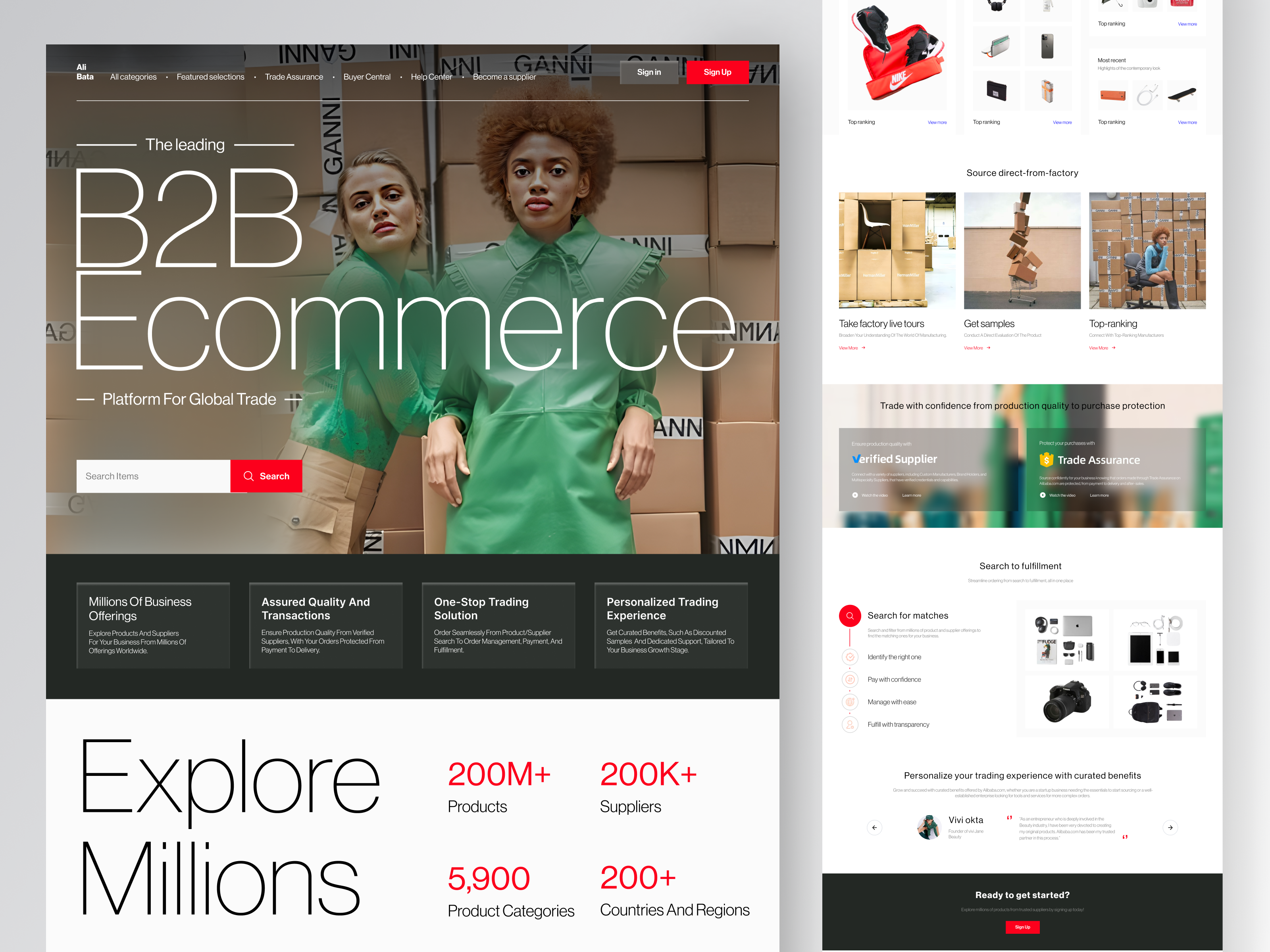 Alibata - Ecommerce website b2b b2c e commerce ecommerce ecommerce business ecommerce landing page ecommerce shop ecommerce website homepage landing page saas saas website shop shopify shopping store web web design website website design