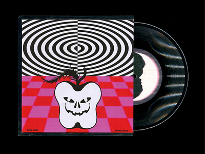Hypno Apple album cover art apple artwork cover diy evil hypno hypnosis illustration monster moon trip twin peaks vinyl