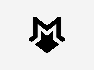 M Letter + Fox Abstract Logo branding graphic design logo