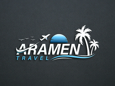 Aramen Travel Logo. brand identity branding business logo design graphic design holiday and travel logo holiday logo illustration logo travel agency logo travel center logo travel company logo travel logo travel logo design travelling logo ui