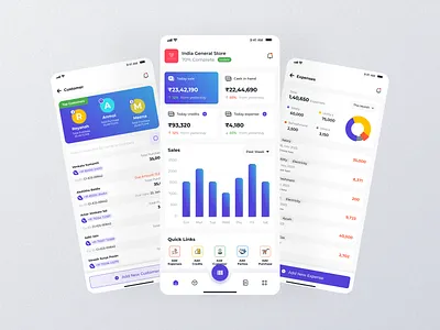 Point of Sale Mobile App blue customer expense home mobile app modren design point of sale pos