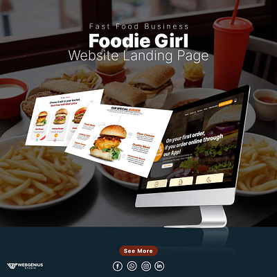 Fast Food Website Landing page a h m shafi design landing page ui web design web development web genius studio website website design website development