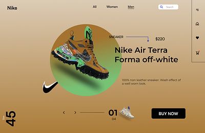 Nike home page animation branding graphic design ui