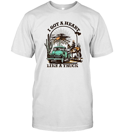 Heart Like A Truck Western Country Music Cowboy T Shirt