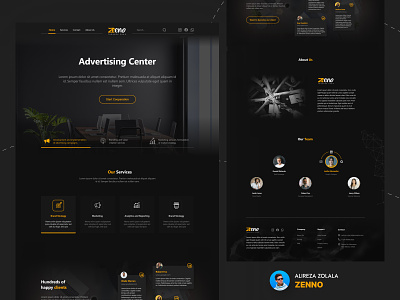 Advertising center company ui design figma graphic design landingpage ui uidesign uiux uiuxdesign webdesign