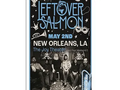 Leftover Salmon Tour In New Orleans, LA 5-2-2024 Poster