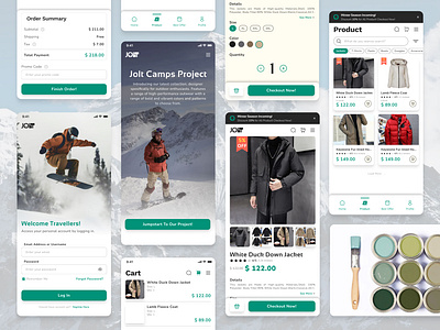 Responsive E-Commerce ecommerce marketplace mobile design mobile ui ui uiux design ux winter clothing winter fashion