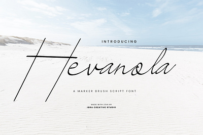 Hevanola – A Marker Brush Script Font monoline brush