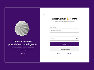 Day 62 of 100: Sign In Form design landingpage ui uidesign uiux ux webdesign