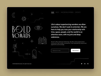 Mystical experience branding illustration landing page routine web