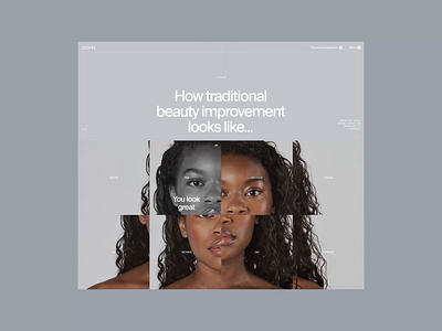 Qoves / New case on Behance aesthetic ai appearance beauty clean design plastic surgery site ui ux web