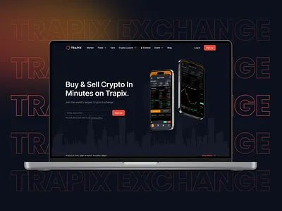 TRAPIX Exchange 3d animation branding design illustration logo motion graphics ui vector