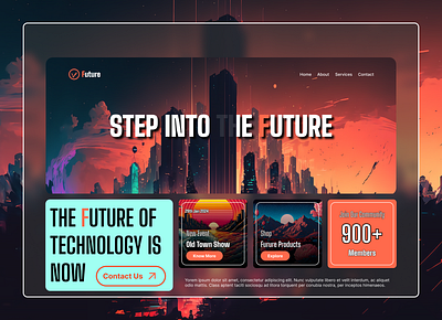 Landing Page Design - Future design ui uiux ux web design website