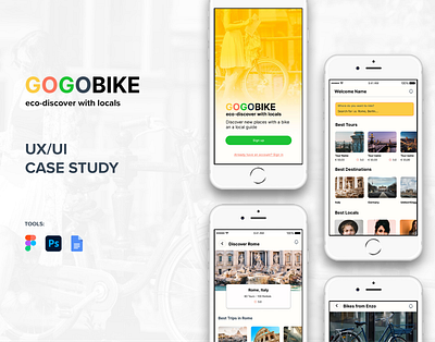 GoGoBike - UX / UI Case Study app information architecture layout ui ux