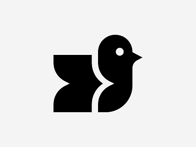 Book + Bird Abstract Logo branding graphic design logo