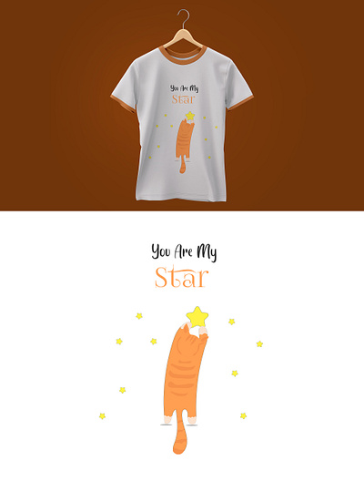 T-Shirt Design (You Are My Star) design graphic design illustration t shirt t shirt design tshirt tshirt design tshirts vector vector art