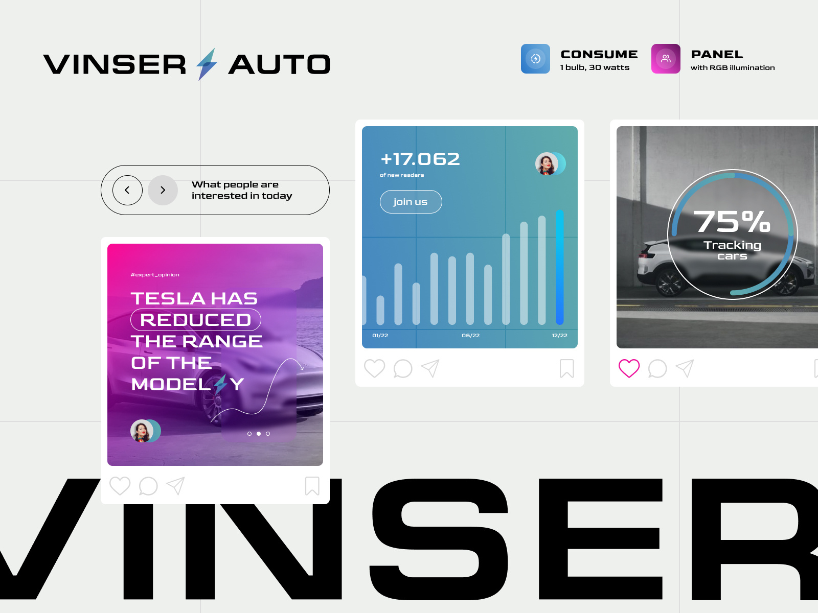 Vinser auto design animation auto brand identity branding design graphic design icon logo ui vector web