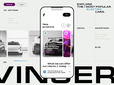 Vinser auto design animation app auto brand identity branding content design graphic design icon logo ui ux vector web