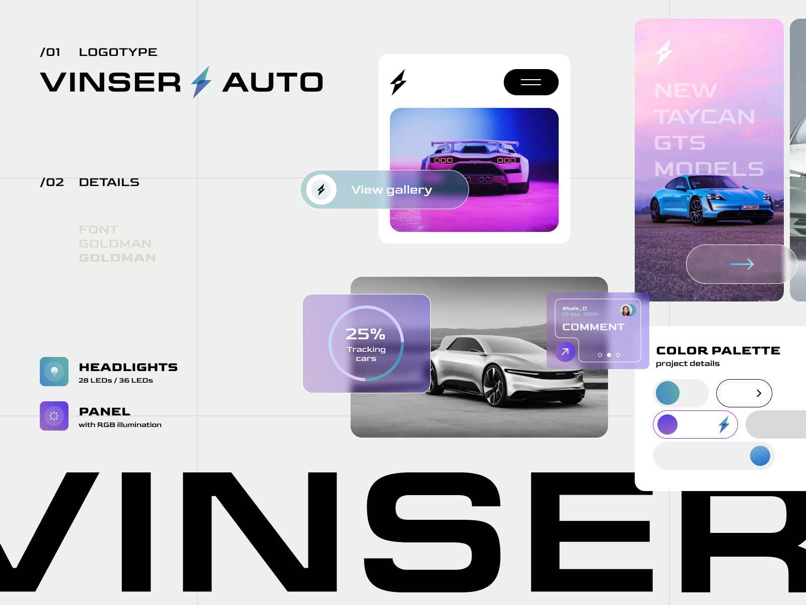Vinser auto design animation auto brand identity branding content design graphic design icon logo minimal ui ux vector web
