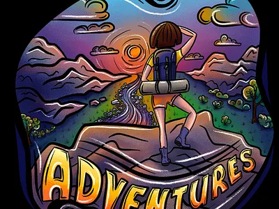 Designing a sticker on a tourist topic branding design graphic design il illustration logo procreate sticker