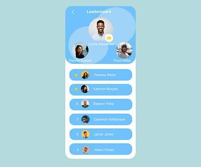 Leaderboard for INNIXX app design leaderboard ux