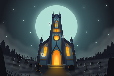 Illustration for Halloween poster halloween illustration vector
