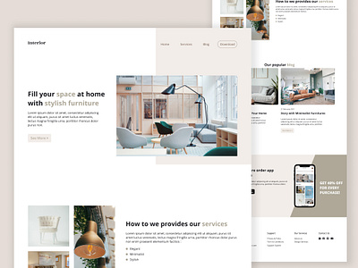 Beauty Interior Web Design furniture home interior motion graphics ui uiux ux web design website