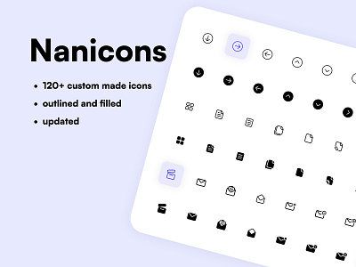 Nanicons - custom icon library clean figma icon icon design icon set iconography nanicons product design ux ui