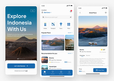 Travel Mobile App branding design figma ui uxdesign visual webdesign website