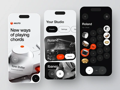 Akuto - Music Mobile App app appdesign automation b2b control crm design ios iot mobile mobile app music musicapp product design saas sas smart smartapp ui ux