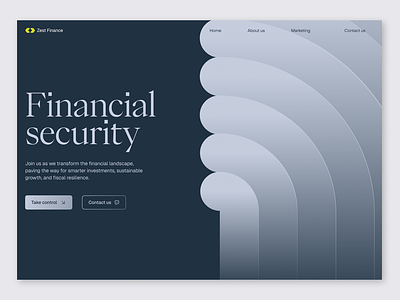 Zest Finance - Financial Services Website bold clean design finance financial gradient landing page money security services typography ui web design website