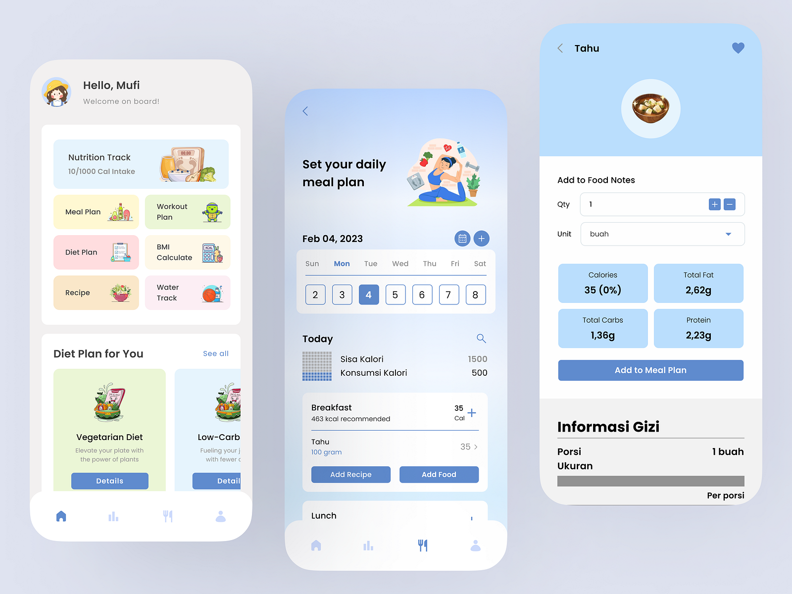 FitLab Healthy Diet & Food Tracker App by Aisyah on Dribbble