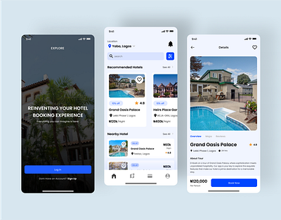 Hotel Reservation/Booking Experience with Intuitive UI Design animation appdesign graphic design interactiondesign productdesign ui userinterface ux visualdesign webdesign