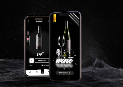 Wine 🍷 App Design app branding design ecommerce typography ui ux wine wine app