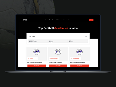 Football Filters Web UI filterui footballui soccerui ui webdesign