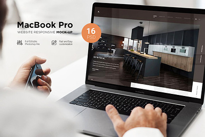 MacBook Pro Responsive Mock-Up customizable design mock up personalized template