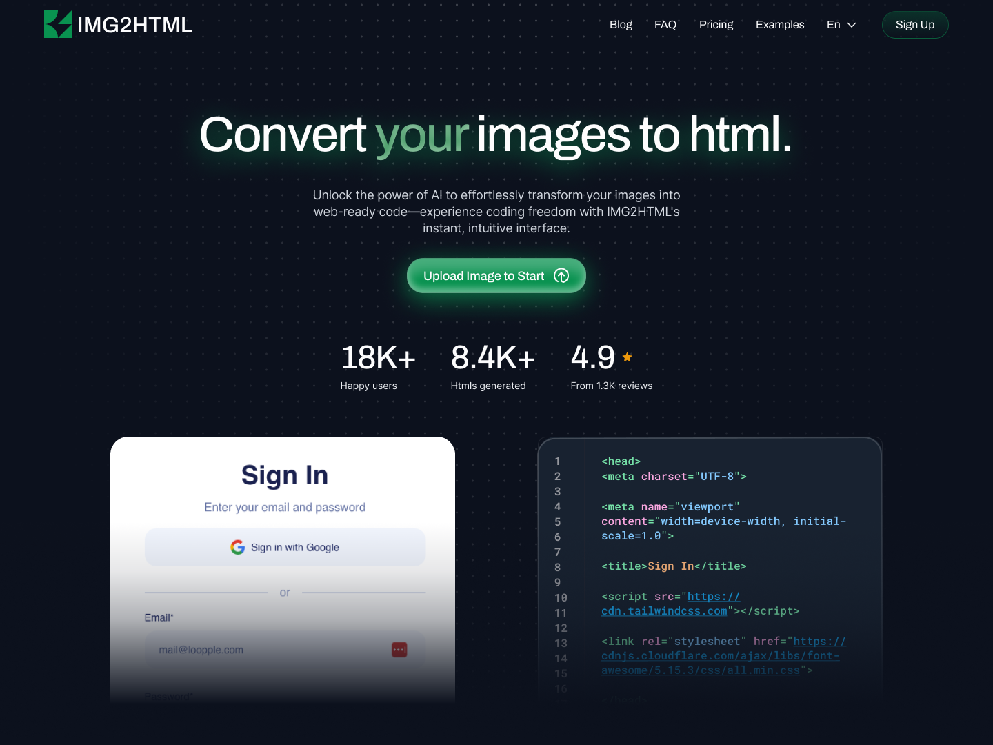 Img2html by Samyadeep Purkayastha on Dribbble