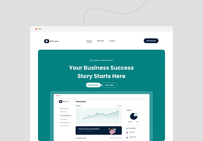 Bizconnect Landing page ui website