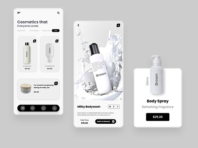 Cosmetics App app brains cosmetics design emperor emperor brains emperorbrains figma mobileapp ui uidesigner uitrends ux