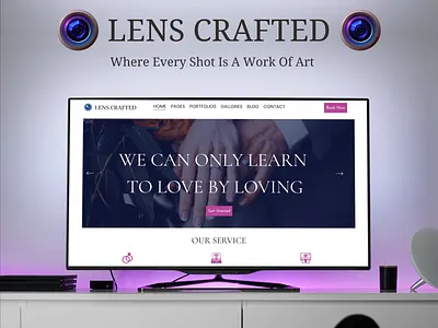 LENS CRAFTED- where every shot is a work of art aesthetic design application awards branding design designing information lens photography ui ux website wedding wedding photography