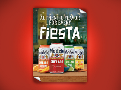 Modelo Chelada art branding graphic design poster art