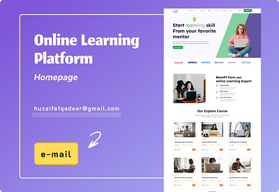 Online Learning Platform - Web Design 3d animation graphic design ui
