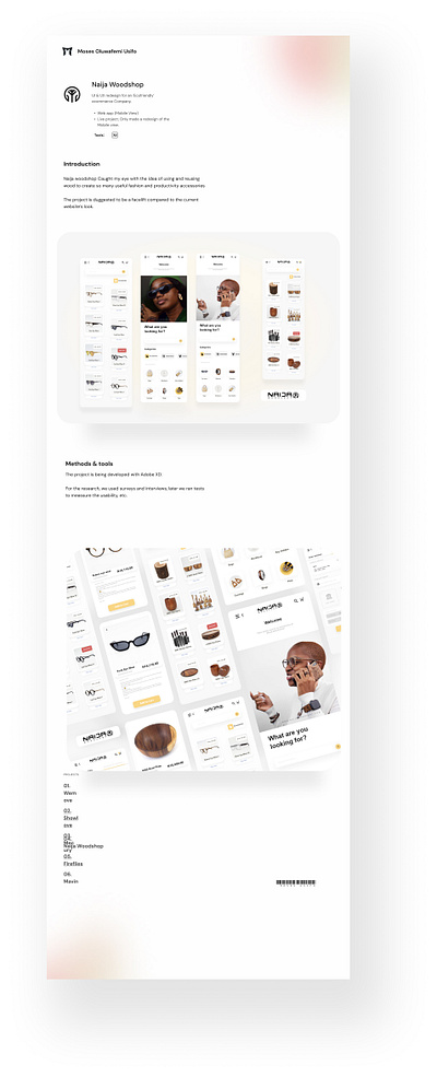 Mobile App design - Naija Woodshop branding graphic design product design ui uiux user experience
