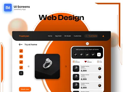 Wed design / Omnichannel design figma jewellery landing page omnichannel omnichannel experience prototype true try on ui uiux user experience user interaction user interfaces ux design ux designing webdesign website design wireframes