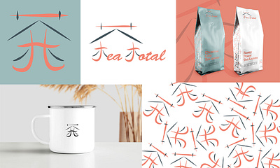 Tea Total branding graphic design illustration logo marketing mock up packaging tea typography