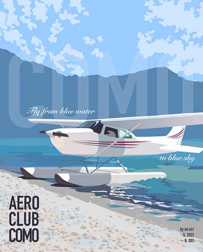 Aeroclub poster 023 aviation design graphic design illustration poster