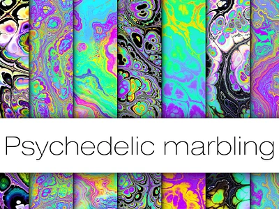 High Res Trippy backgrounds abstract acid background bundle digital art fractal art high resolution liquid marble marbling psychedelic textures trippy vibrant