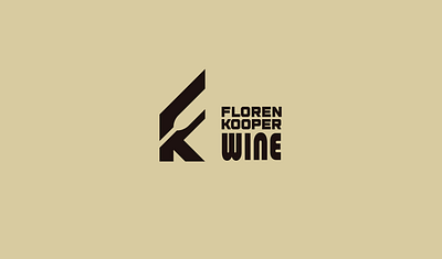 FLOREN KOOPER WINE brand mark combination logo drink logo minimal logo negative space white space wine
